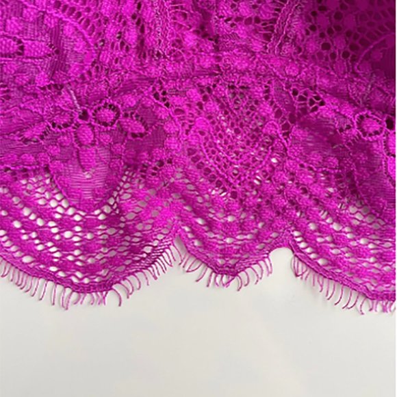 PINK Victoria Secret Fuchsia Lace Bralette - Picture 4 of 5